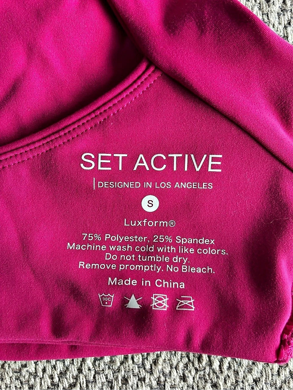 SET Active Luxform One Shoulder Sports Bra Pink Size S Athletic Top - Picture 2 of 10